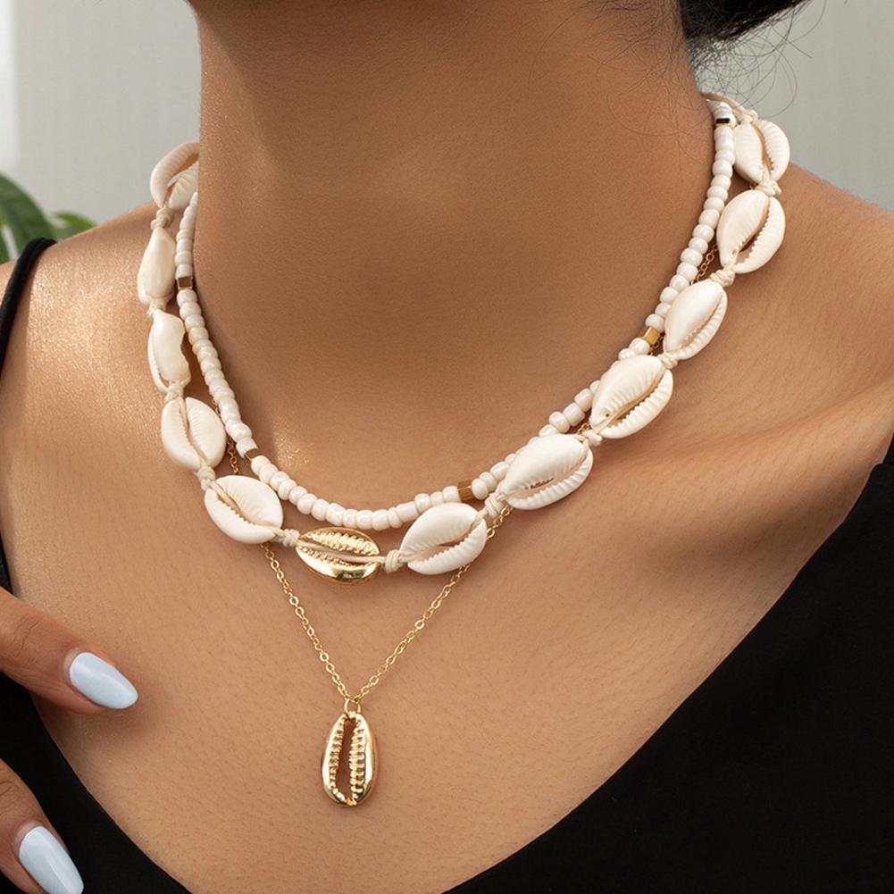 Men Accessories Neck Chain - Boho Acrylic Shell Choker With Stone