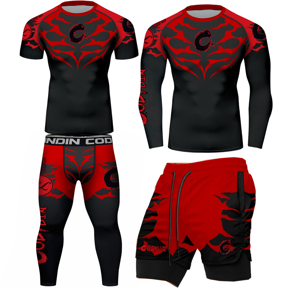 Men'S Kimono Accessories - New Kimono Jiu Jitsu Mma T-shirt+Pant