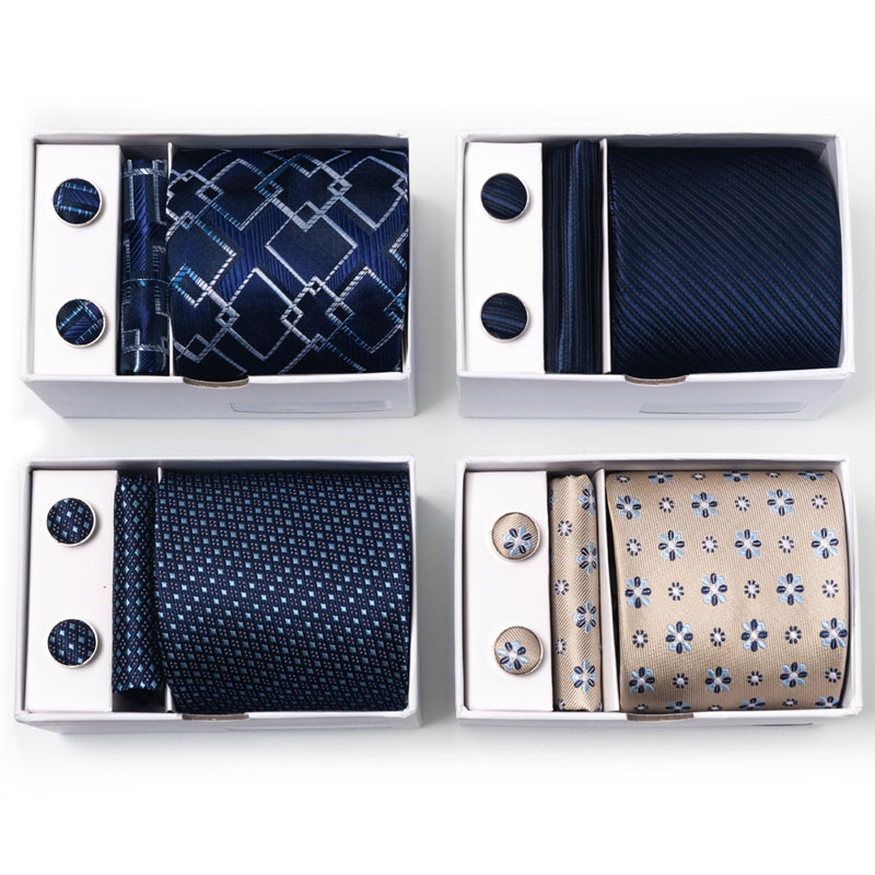 New Men's Flower Polka Dot Mul - Neck Tie Set Box review and price