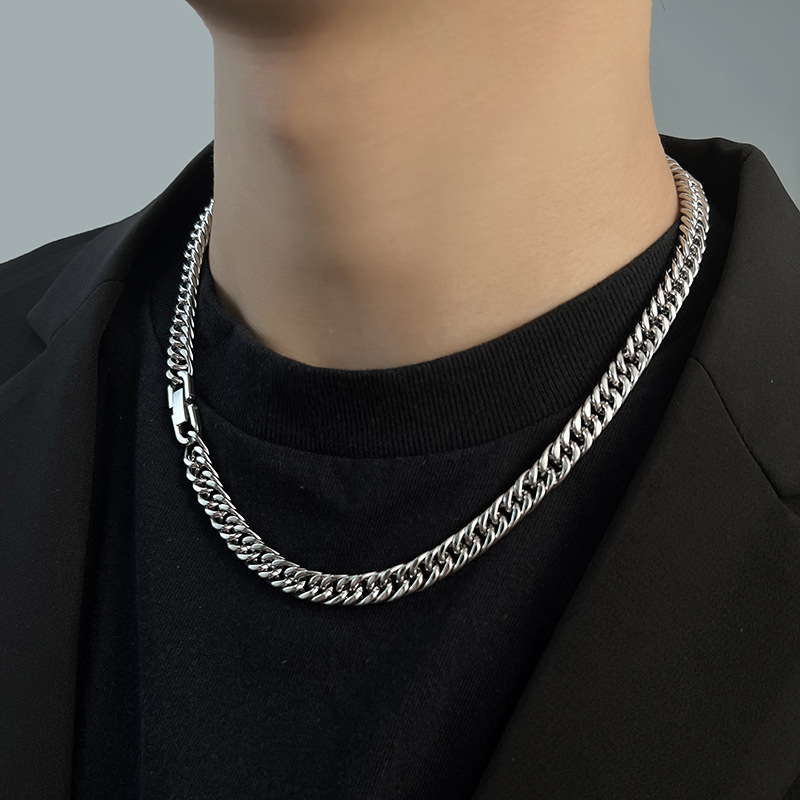 7 MM Stainless Steel Cuban Cha - Men Accessories Neck Chain review and price