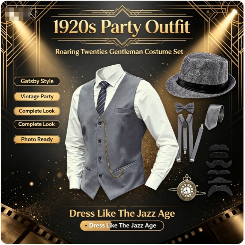 1920s Mens Great Gatsby Gangst - Men'S Accessories In The 1920S review and price