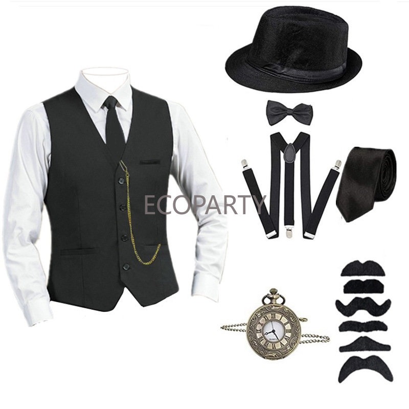 1920s Mens Great Gatsby Gangst - Men'S Accessories In The 1920S review and price